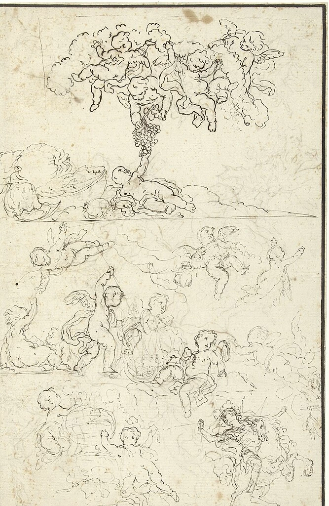 Studi di putti e diritto su H. Joris di Perseo - Rijksmuseum Amsterdam